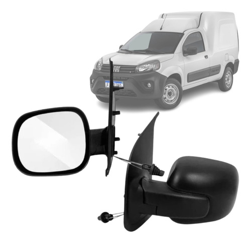 Par Retrovisor Nova Fiorino 2015 A 2024 Com Controle Manual
