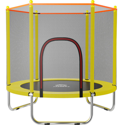 Trampolin Tumbling Niños Brincolin Infantil Red Seguridad Color de la lona de salto Amarillo Color del cobertor de resortes Amarillo