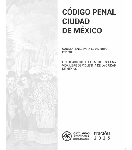 Paquete Código Civil Ciudad De México + Código Penal Ciudad De México Editorial Gallardo Ediciones Tapa Blanda En Español 2025 de Bolsilllo