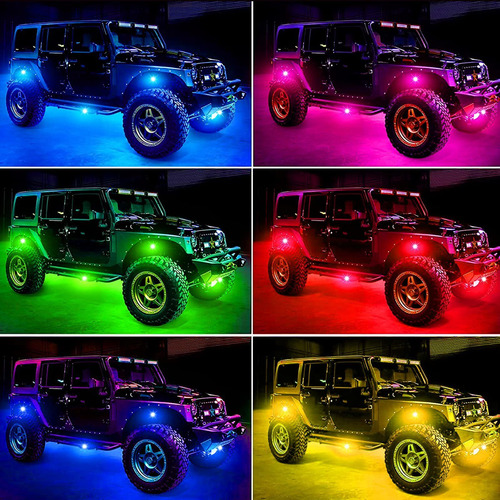 Viesyled Luz Led Rgb Para Jeep Multicolor Neon Kit 128 8