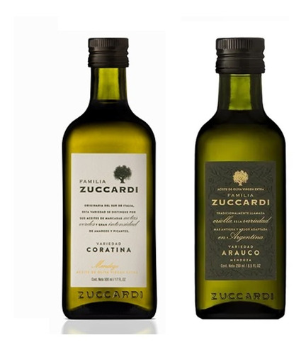 Combo Aceite Familia Zuccardi X2 Variedades Distintas X250cc