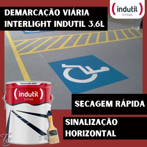 Tinta P/ Demarcação Viária Interlight Indutil A Cor Acabamento Fosco/3.6 Cor Amarelo