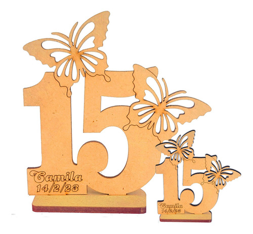 30 Souvenirs 15 Años Mariposas + 1 Central + Nombre Oferta !