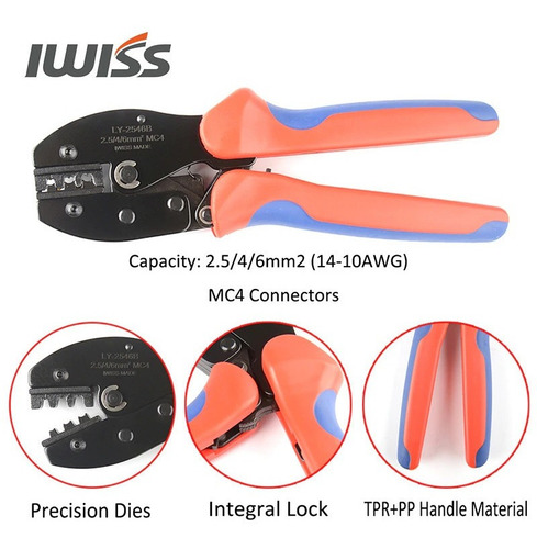 Imagem 5 de 7 de Kit Ferramentas Instalação Energia Solar Original Iwiss Mc4