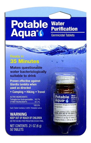 Tratamiento De Purificación De Agua Aqua Potable (50 Tableta