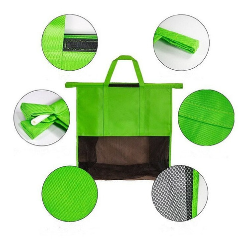 Imagen 3 de 5 de Bolsa De Tnt Reforzado Y Red, Para Carrito, Con Asas, 4 Tama