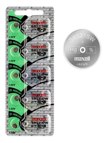 Pila Bateria Sr521  O 379 Maxell Blisters 5 Unidades 