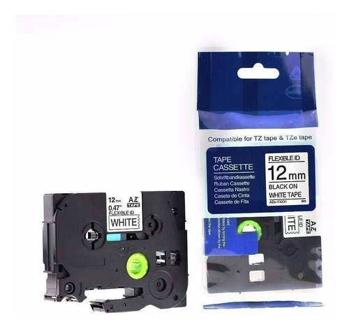 Cinta Rotuladora Flexible Tz Fx231 12mm Fits Brother P-touch