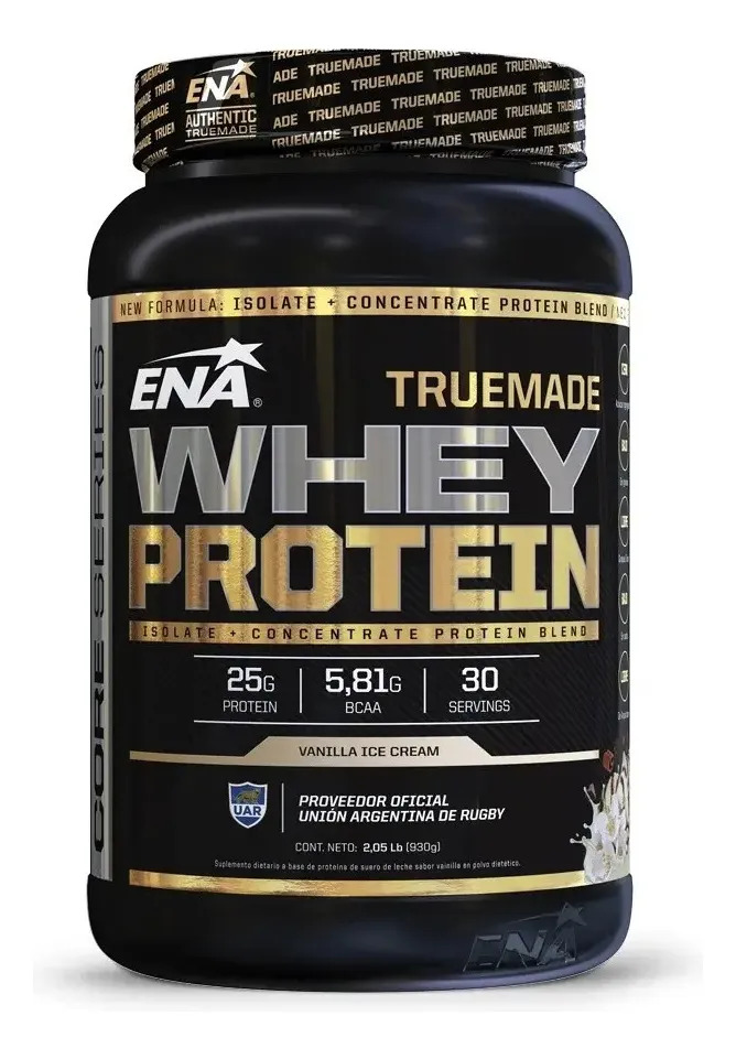 Proteína ENA Sport True Made en polvo sabor Helado de vainilla x 930g