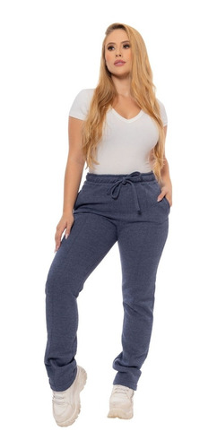 Imagem 4 de 6 de Calça Feminina Moletom Cintura Alta Super Confortável Oferta