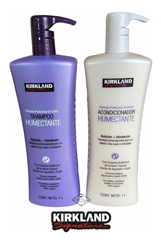 Pack Shampoo Y Acondicionador Kirkland Hidratante 1 Lt C/u 