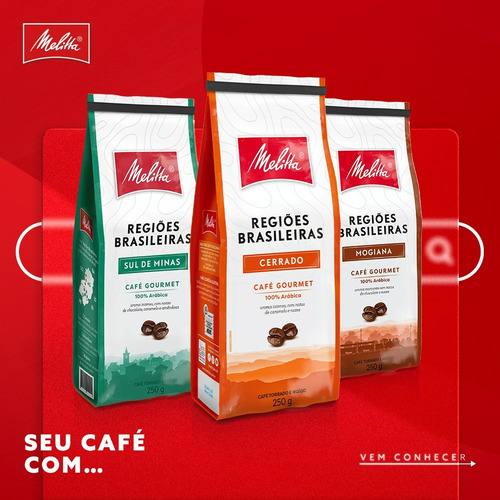 6 Café Gourmet Regiões Brasileiras Minas Sul Melitta 250g