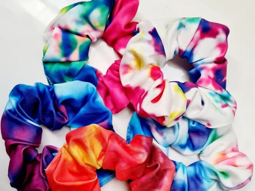 Colet Scrunchies Multicolor Colores Fuertes 6 Unidades 