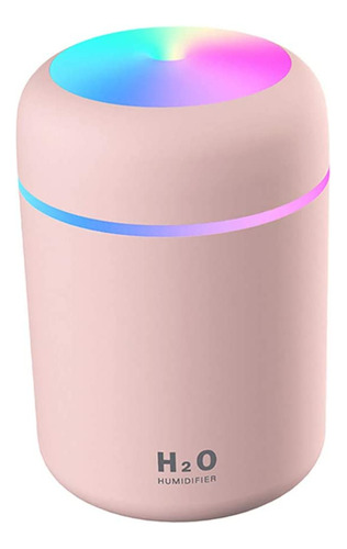 Humidificador USB portátil H2o, 300 ml, difusor de aire puro, color rosa