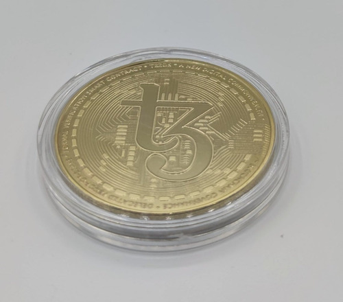Imagen 4 de 10 de Souvenir Tezos Moneda Coleccionable Física Con Cápsula
