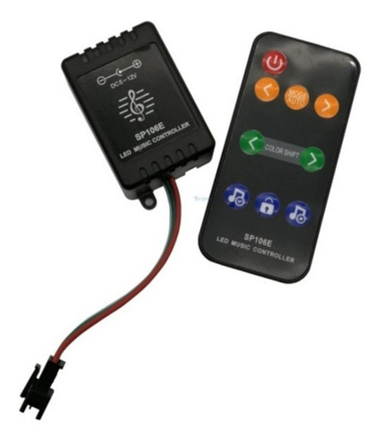 Mini Controlador Audioritmico Tira Pixel Led Rgb 5-24v 60w