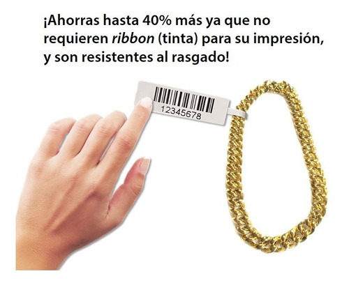 Kit Impresora De Etiquetas Joyería Térmica Con 3 Rollos Full