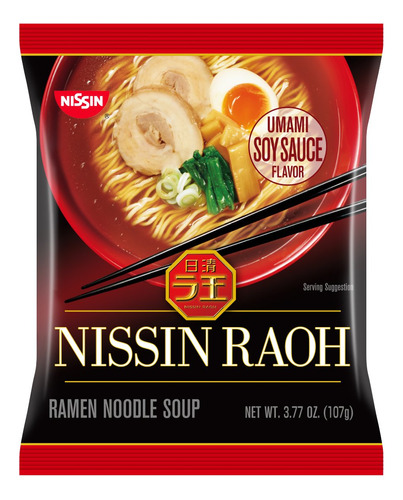 Sopa De Fideos Nissin Raoh Ramen, Salsa De Soja Umami, 107 G