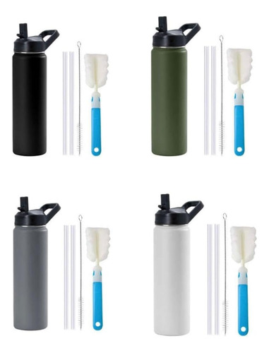 Botella De Agua Deportiva Genérica De Acero Inoxidable Con A
