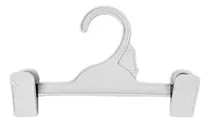 Comprar 100 Perchas De Plastico Blanco Con Broches Resortes 19 Cm