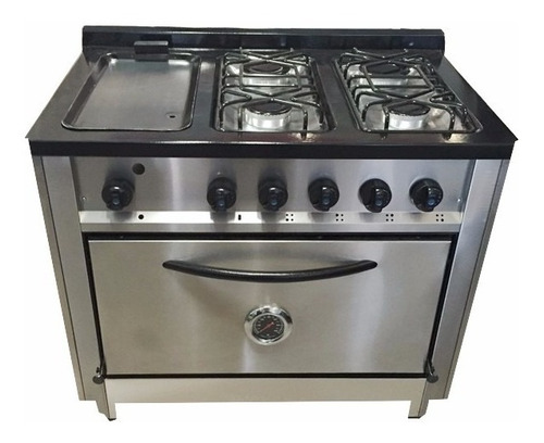 Imagen 2 de 4 de Cocina 4 Hornallas + Plancha Hierro Depaolo + Moldes Pizza