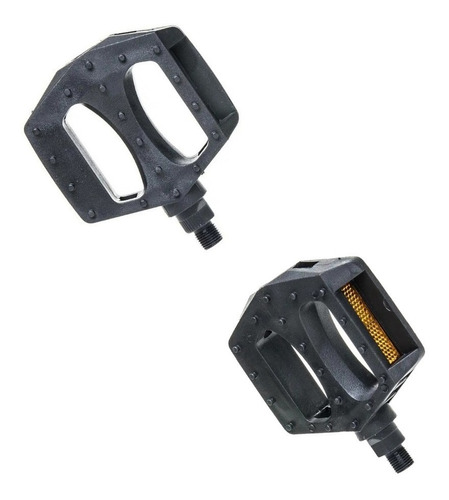 Pedal Nylon Plataforma Esferado Rosca Sueca Fina 1/2 Bike