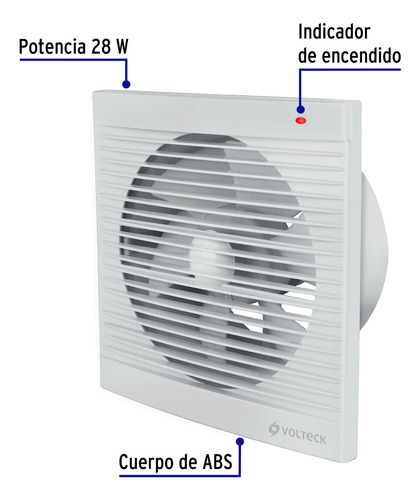 Extractor De Aire De 8 , Blanco, Volteck 46099