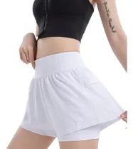 Comprar 2 En 1 Gym Short Con Licra Deportiva Correr Ejercicio Falda