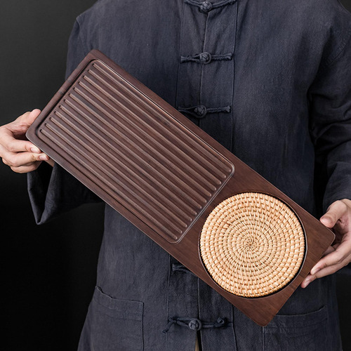 Bandeja Rectangular De Bambú Para Servir Té Chino, Tablero