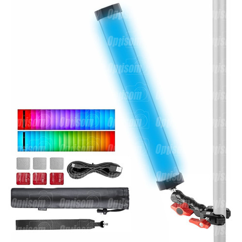 Bastão Rgb Godox Tl30 Bluetooth Com Suporte Garra Clamp Cor da estrutura Preto Cor da luz BRANCO QUENTE, FRIO E RGB 127/220V