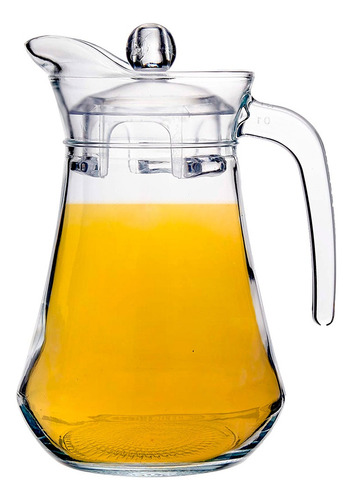 Jarra De Vidro Com Tampa Plástica 1,6l Line
