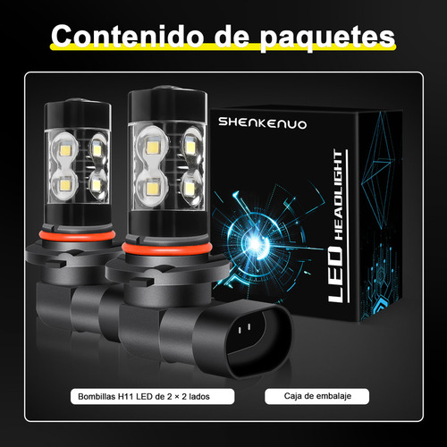 Para Ford Ranger 2001-2011 Kit De Faros+luces Antiniebla Led