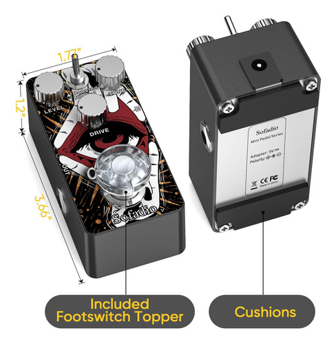 Pedal De Sobremarcha De Guitarra Sofadio, Verdadero Bypass D