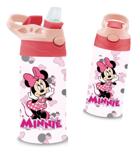 Termo Infantil Minnie Mouse Disney Acero Inoxidable 320 Ml Rosa