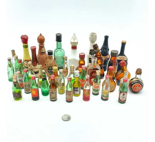 Lote Botellitas Botellas Miniatura Licores (8 Cm)