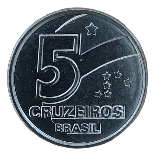 Moeda Fc 5 Cruzeiros 1990 Salineiro Aço Inoxidável Brasil