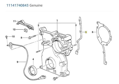 Empacadura Tapa Cadena Bmw E36