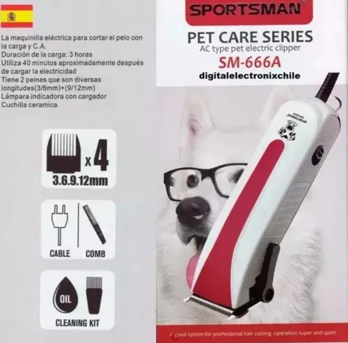 Maquina Corta De Pelo De Mascota Sportsman Sm600a