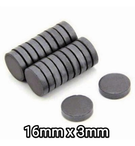 Iman Imanes Ferrita 16mm X 3mm Manualidades ( 20 Unidades )