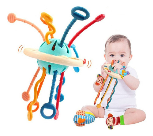 Juguete Sensorial Montessori For Bebés Con Cuerda 3 En 1