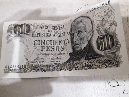 Billete De 50 Pesos Ley 18188