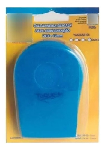 Calcanheira Ortopédica Silicalk Para Compensação De 10mm