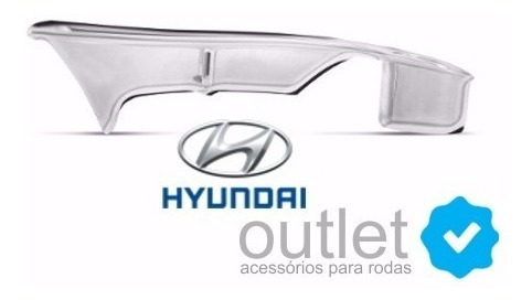 Imagem 3 de 5 de Kit C/ 5pçs - Aplique P/ Roda Hyundai I30 Cromada 09 12 Novo