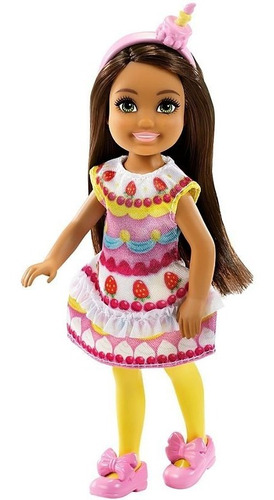 Boneca Barbie Chelsea Negra Fantasia Bolo Magico Com Pet