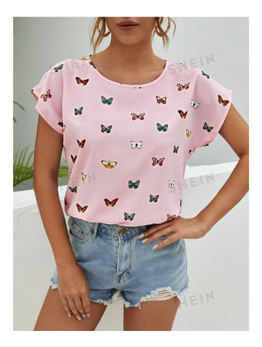 Top Con Estampado De Mariposa