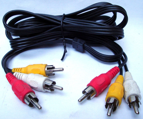 Cable 3 Rca  Macho 1,40 / 1,20mts.audio Video Nuevos