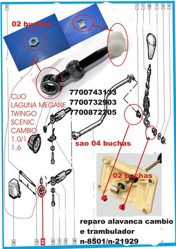 Bucha Do Trambulador Clio,kangoo,twingo,r19