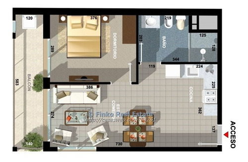 Luminoso Apartamento A Estrenar De 1 Dormitorios En Malvin