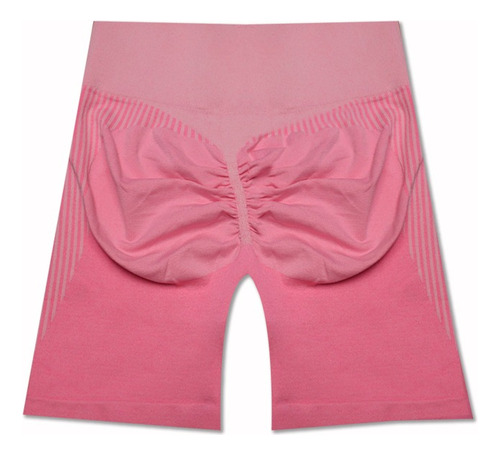 Conjunto Deportivo / Short Levanta Gluteos + Top / Gym Rosa Unitalla