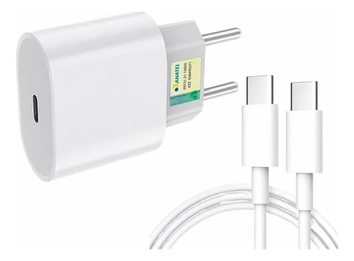 Carregador Fonte + Cabo 25w Turbo Tipo-c Para Tipo-c Premium